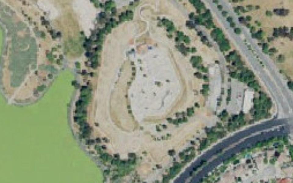 Alum Rock motocross track seen from above