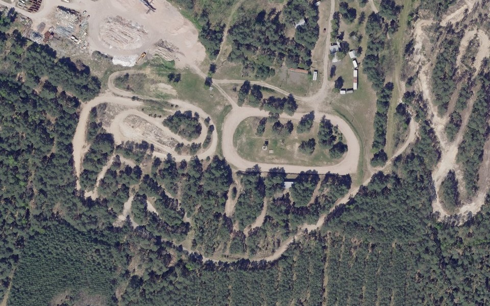 Finsterwalde motocross track seen from above