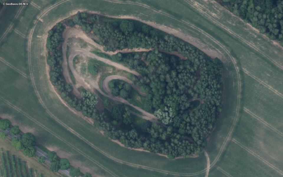 Lubtheen motocross track seen from above