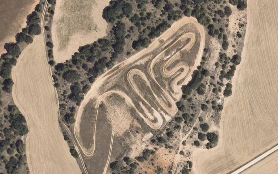 Terrain de motocross de Santa Cruz de la Salceda vu du ciel