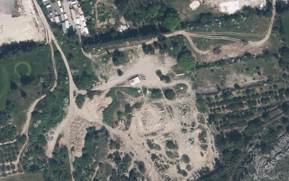 Trial park Mc Sénas Durance seen from above