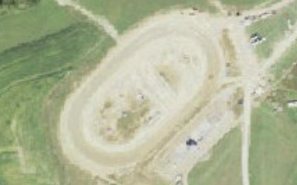 Brookville motocross track seen from above