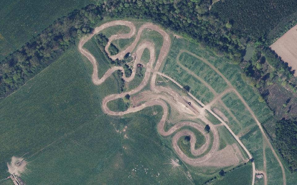 Ciney motocross track seen from above