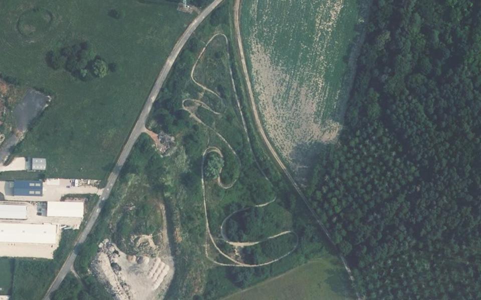 Terrain de motocross des Montils vu du ciel