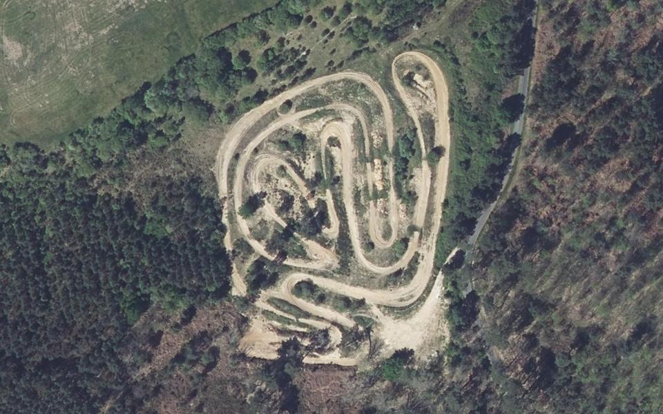Bourgnac motocross track seen from above
