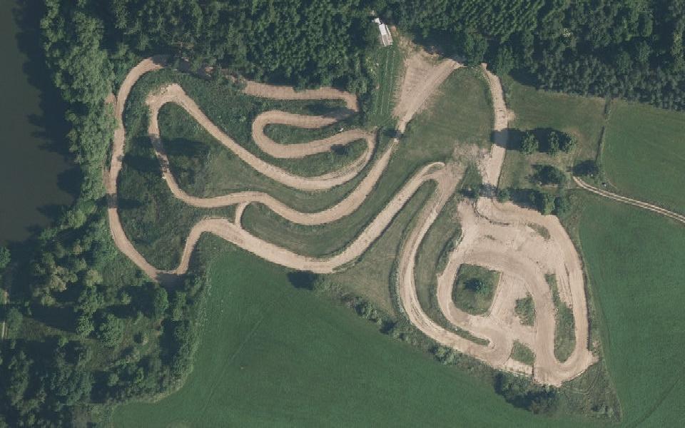 Blatna motocross track seen from above