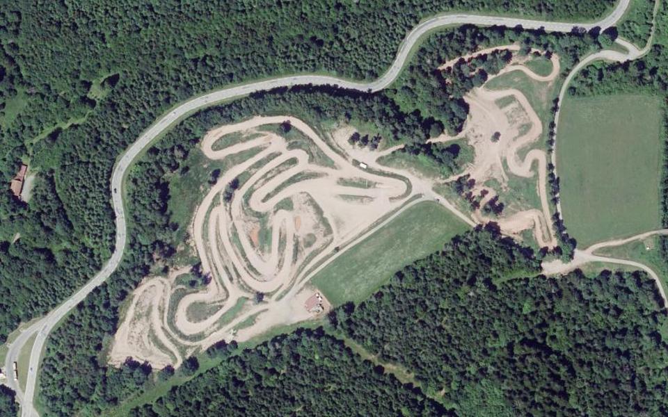 Terrain Moto Cross du Col de Saâles seen from above