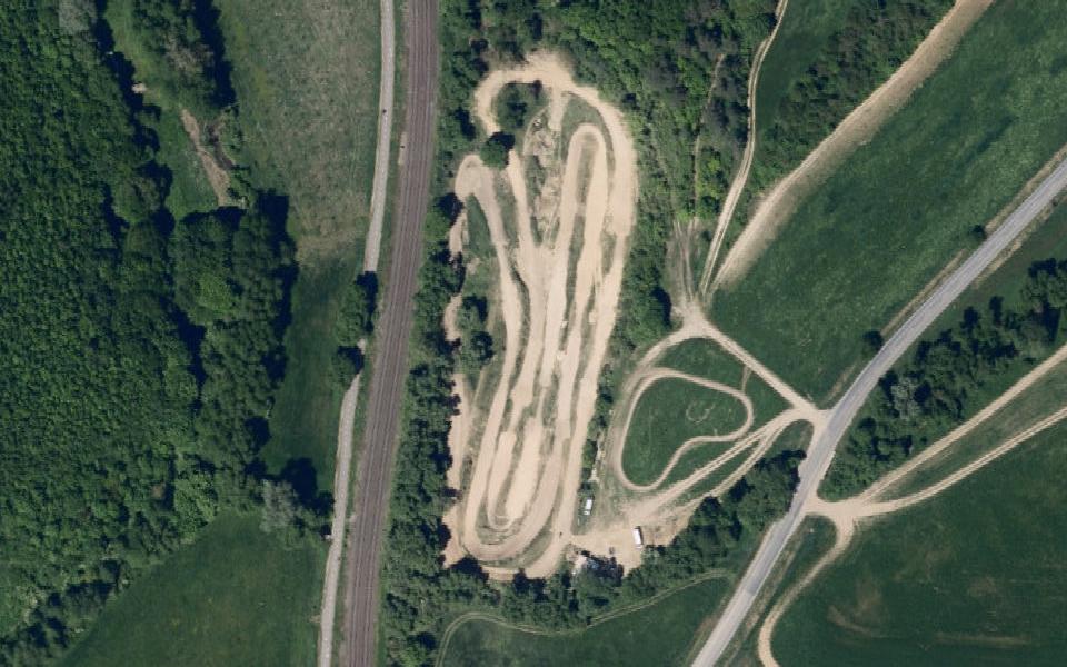 Terrain de motocross de Kyjov vu du ciel