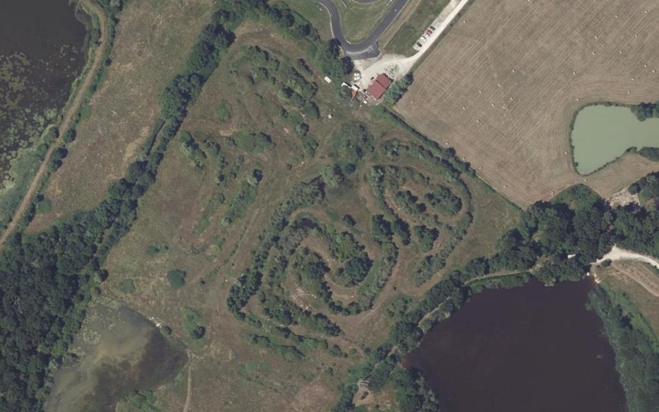 Mézières-en-Brenne motocross track seen from above