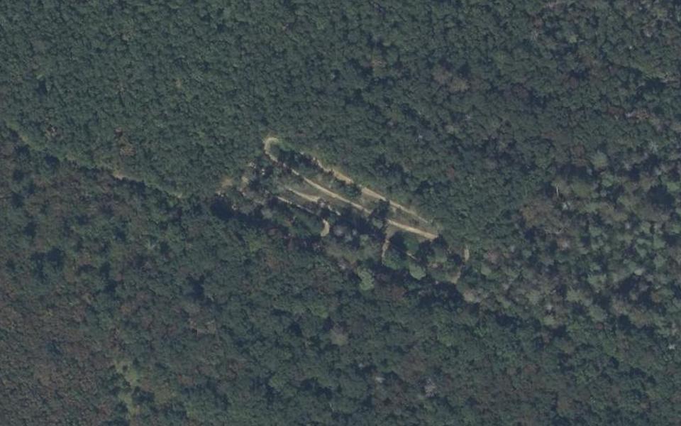 Flacey motocross track seen from above