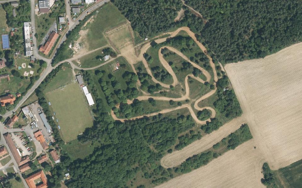 Motocross Merklín seen from above