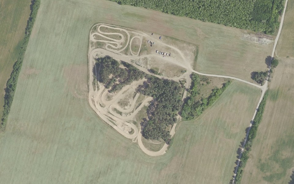 Falkenberg motocross track seen from above