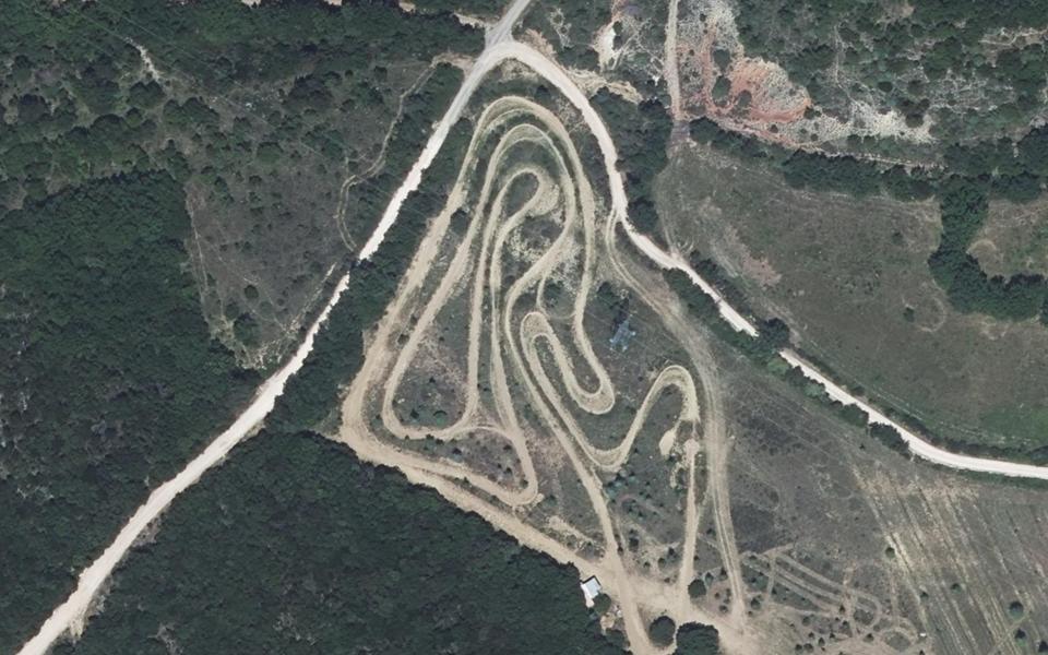 Issirac motocross track seen from above