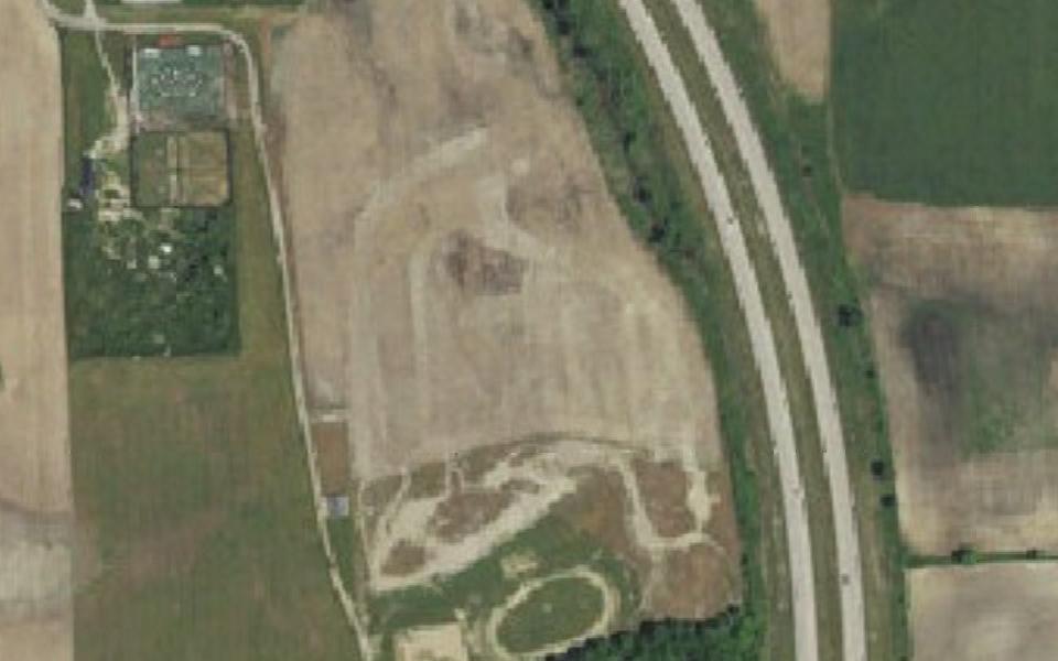 Huntertown motocross track seen from above