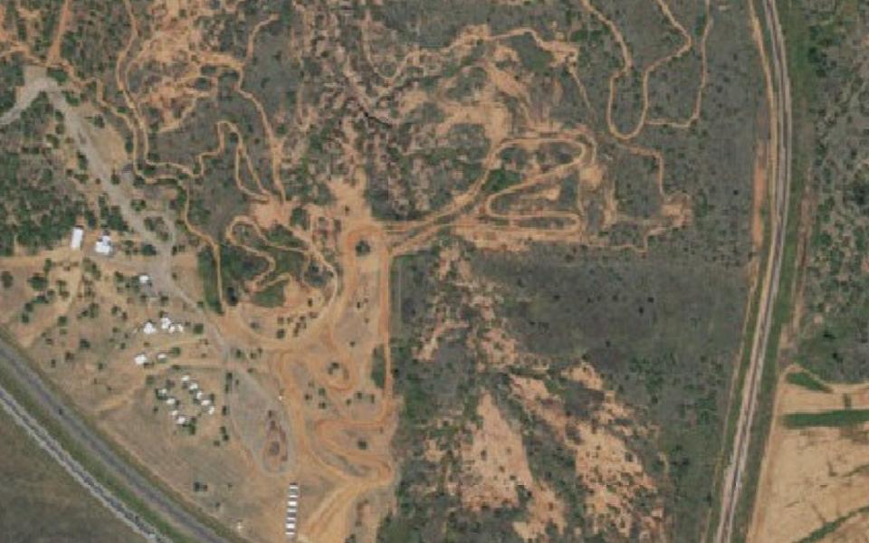 Childress motocross track seen from above