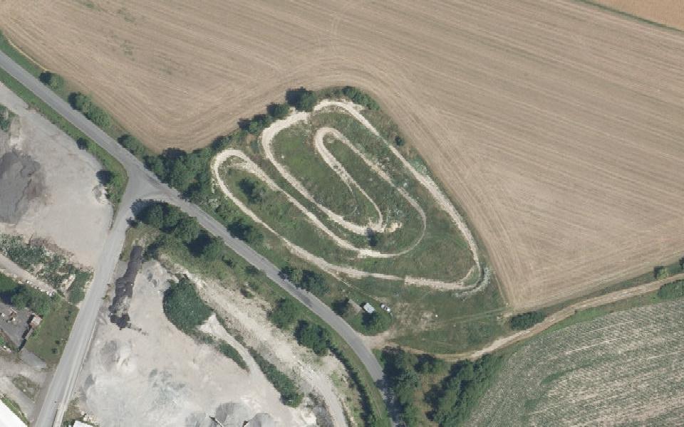 Terrain de motocross de Krinec vu du ciel
