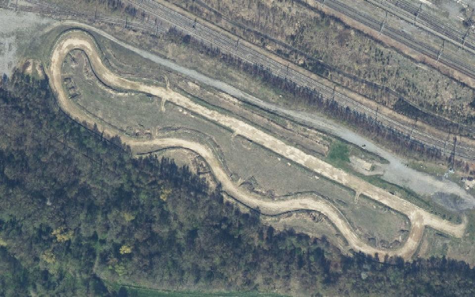 Plombieres motocross track seen from above