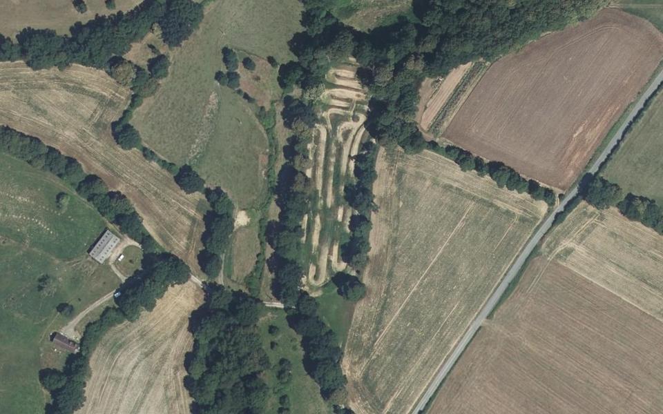 Rives d'Andaine motocross track seen from above