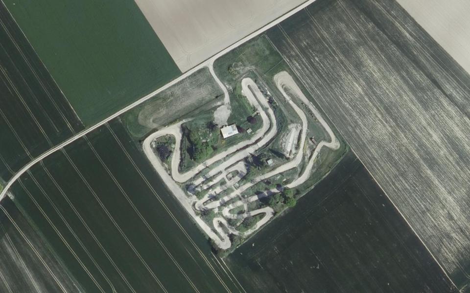 Montmorency-Beaufort motocross track seen from above