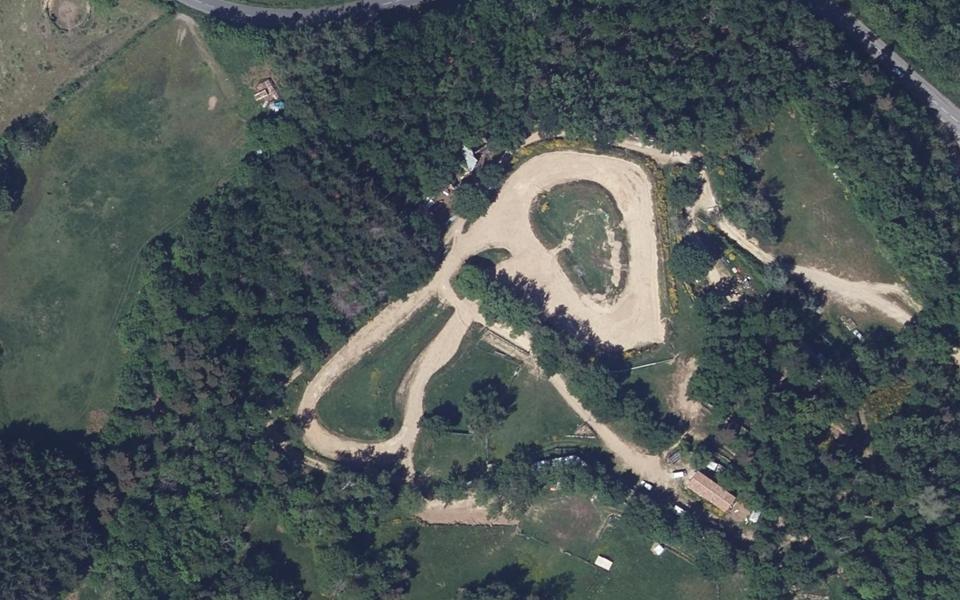 Pélussin motocross track seen from above