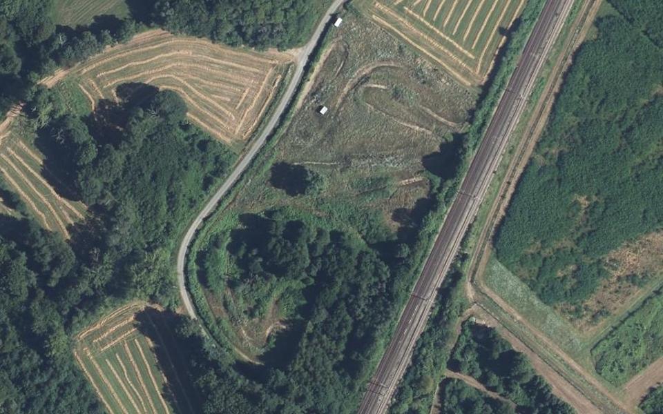 Saint-Germain-Beaupré motocross track seen from above
