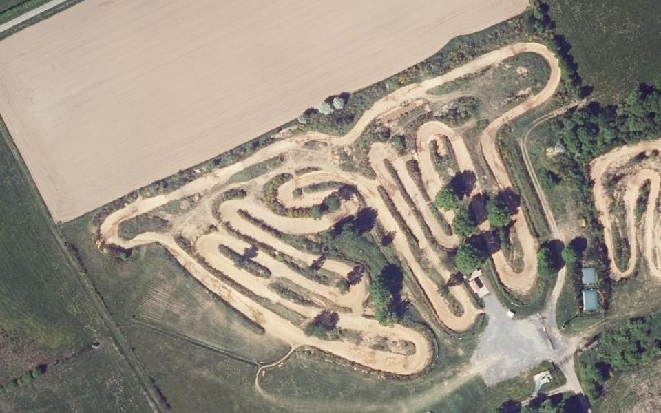 Terrain de motocross de Taillette vu du ciel