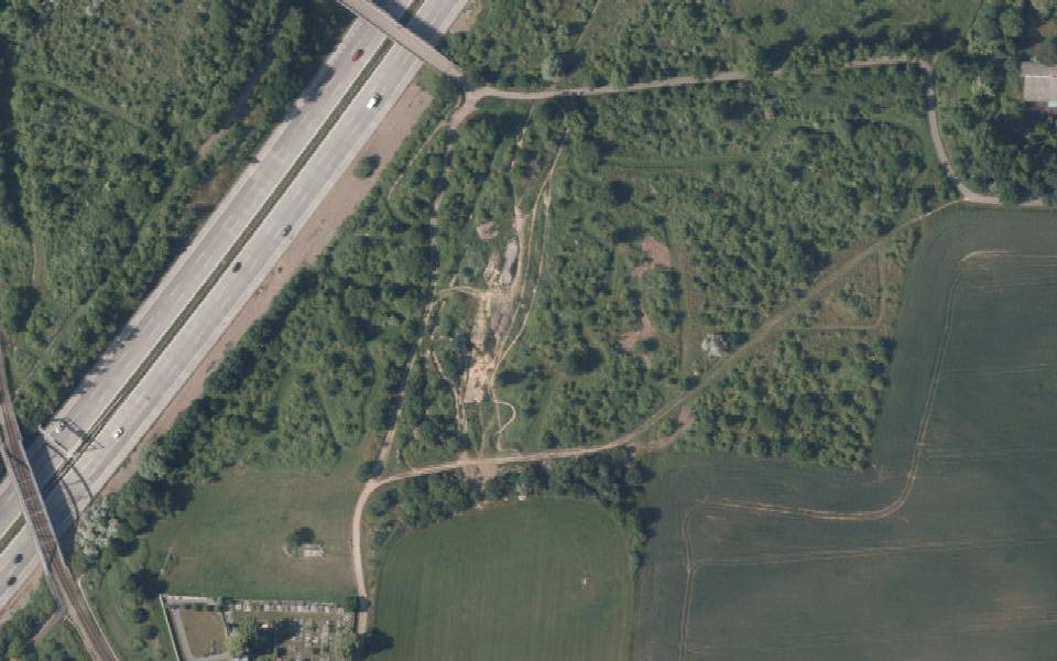 Terrain de motocross d’Hostivice vu du ciel