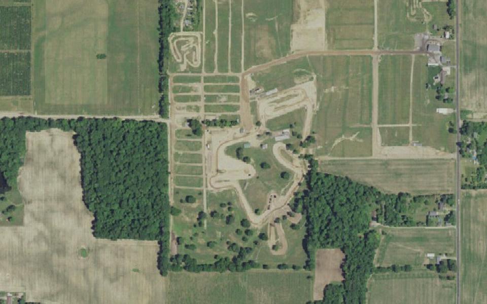 Redbud Professional Motocross Track vu du ciel