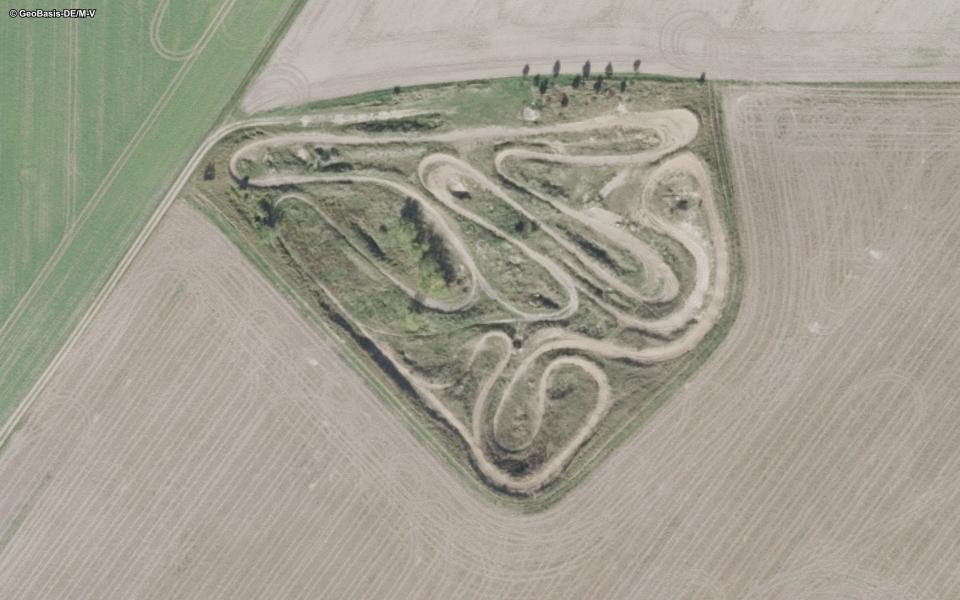 Borrentin motocross track seen from above