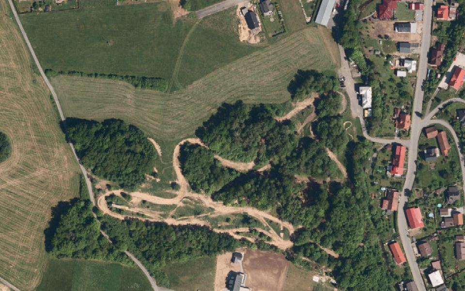 Terrain de motocross de Zasova vu du ciel
