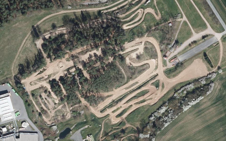 Motocross MSC Pößneck e.V. "Am Sandberg" seen from above