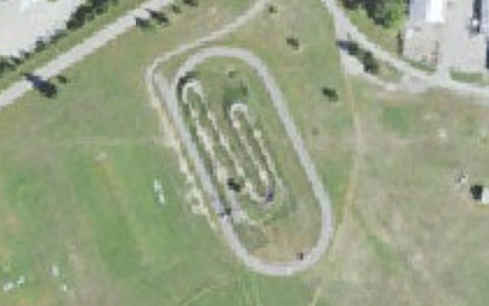 Au Sable motocross track seen from above