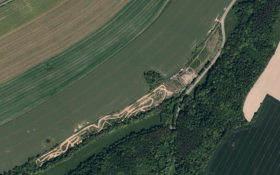 Terrain de motocross de Velke Heraltice vu du ciel