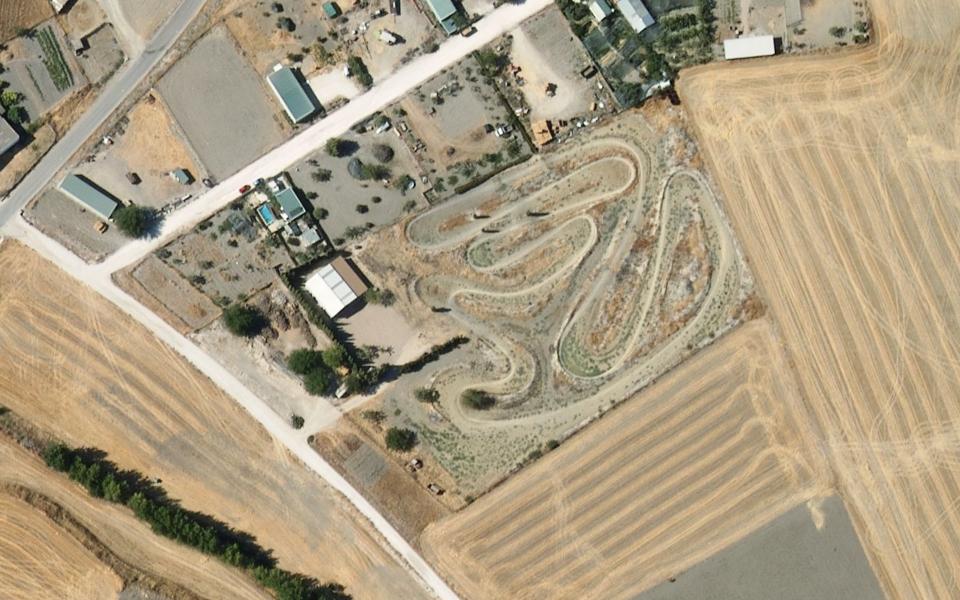 Terrain de motocross de Canete de las Torres vu du ciel