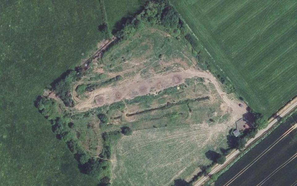 Le Molay-Littry motocross track seen from above