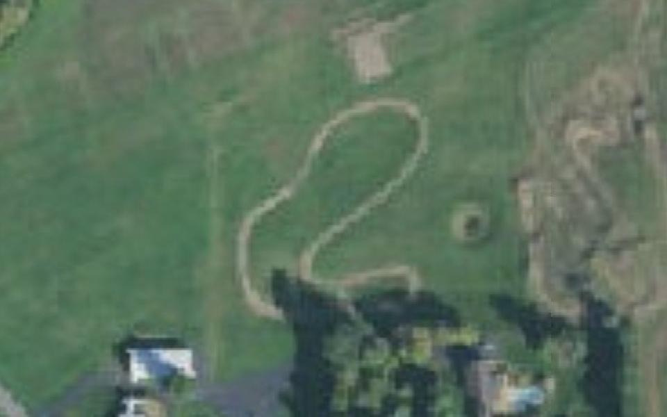 Terrain de motocross de Fairport vu du ciel