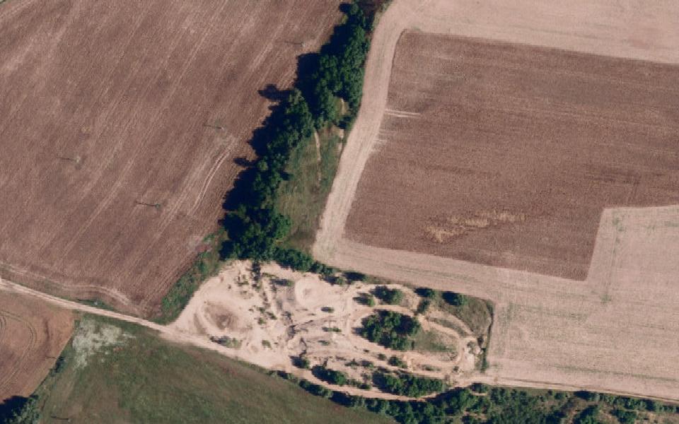 Terrain de motocross d’Hrusovany u Brna vu du ciel