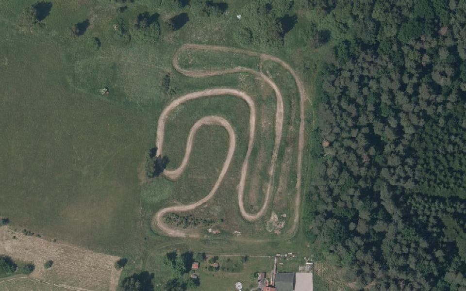 Trhove Sviny motocross track seen from above