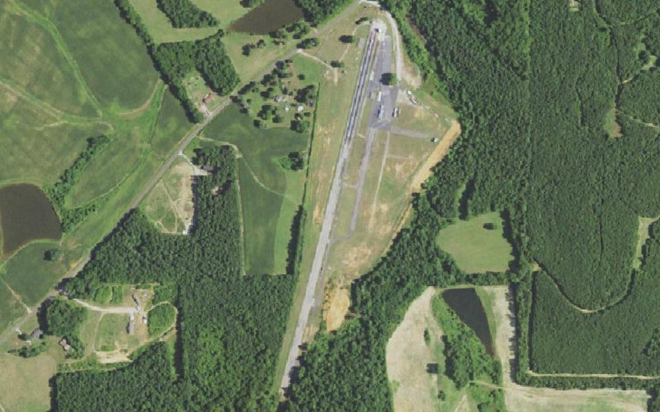 Terrain de motocross de Roxboro vu du ciel