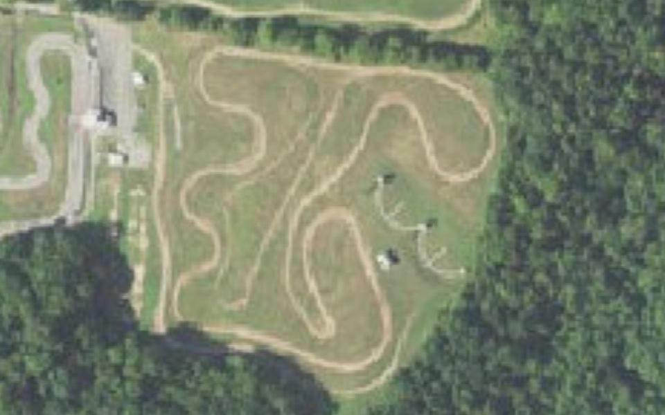 Danville motocross track seen from above