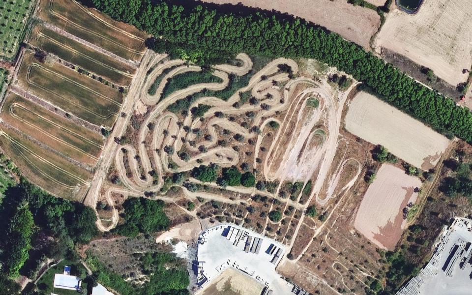 Juneda motocross track seen from above