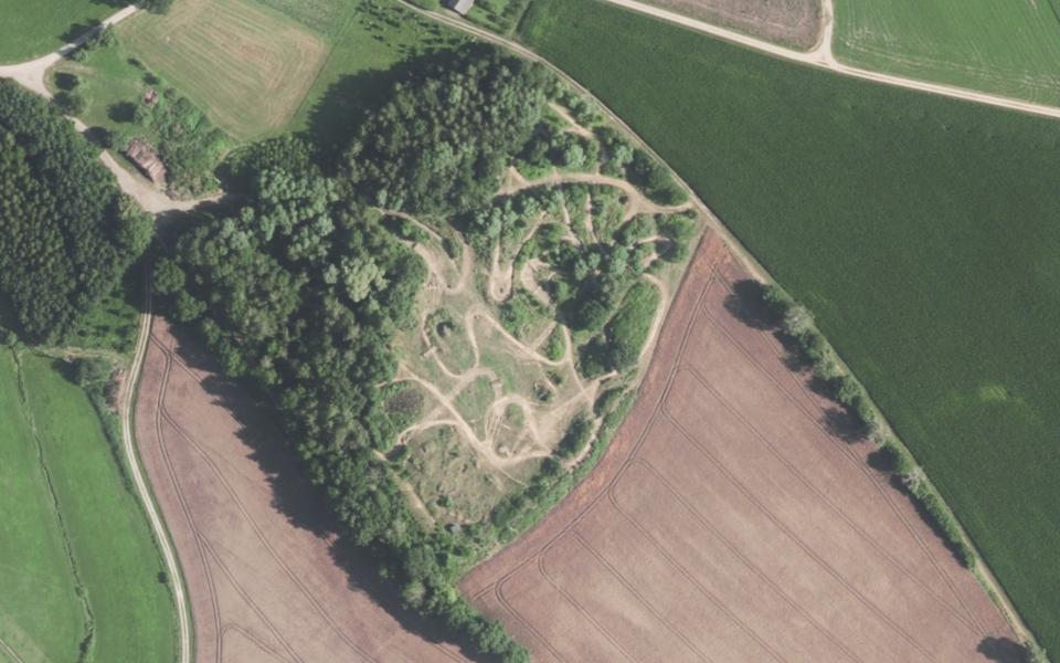 Bodenkirchen motocross track seen from above