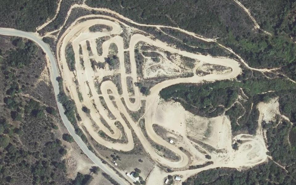 Circuit de motocross de l'Oriente vu du ciel